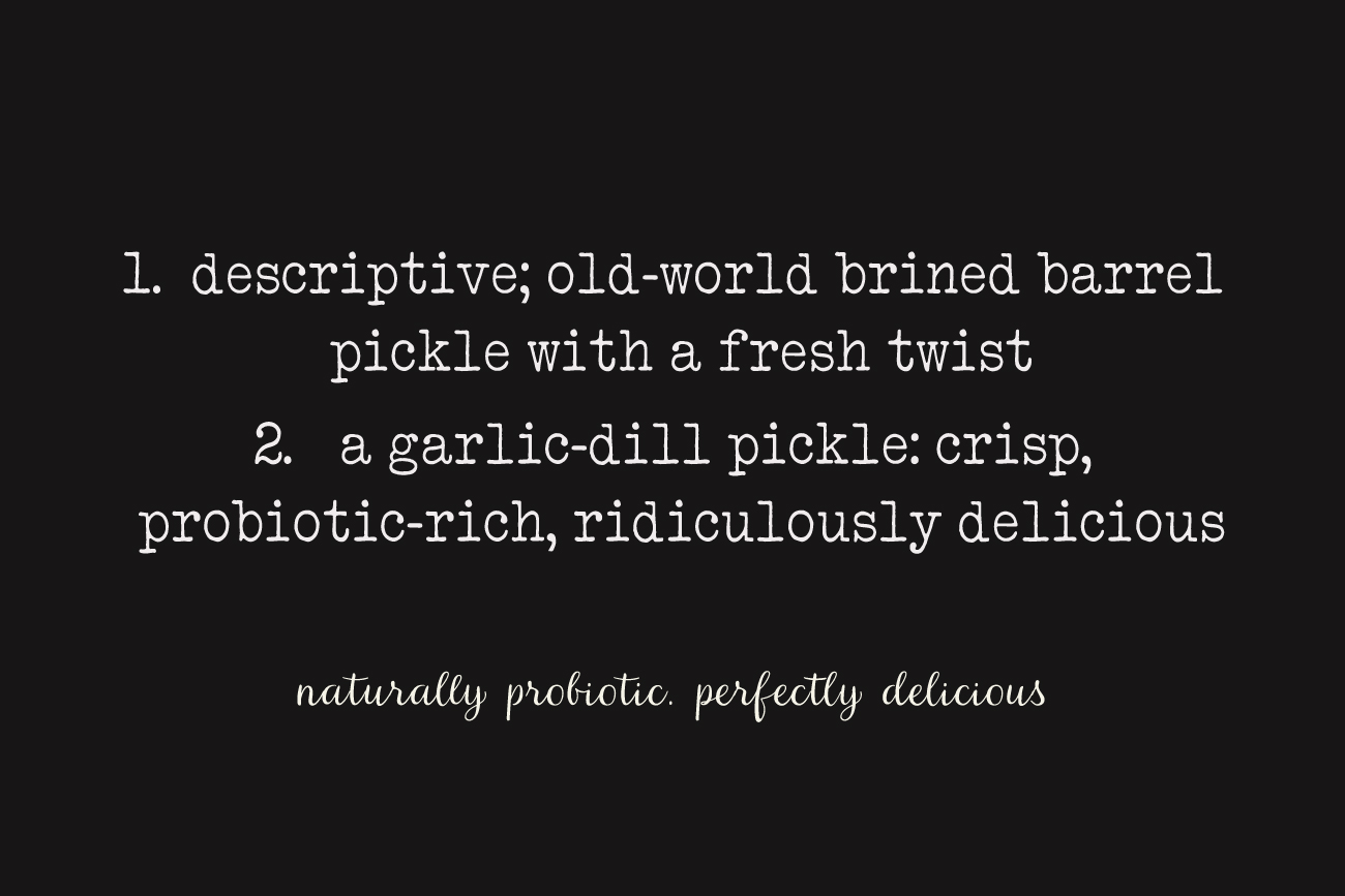 Brand identity and packaging design for Dillish, a handcrafted artisan pickle brand specializing in small-batch garlic dill pickles.