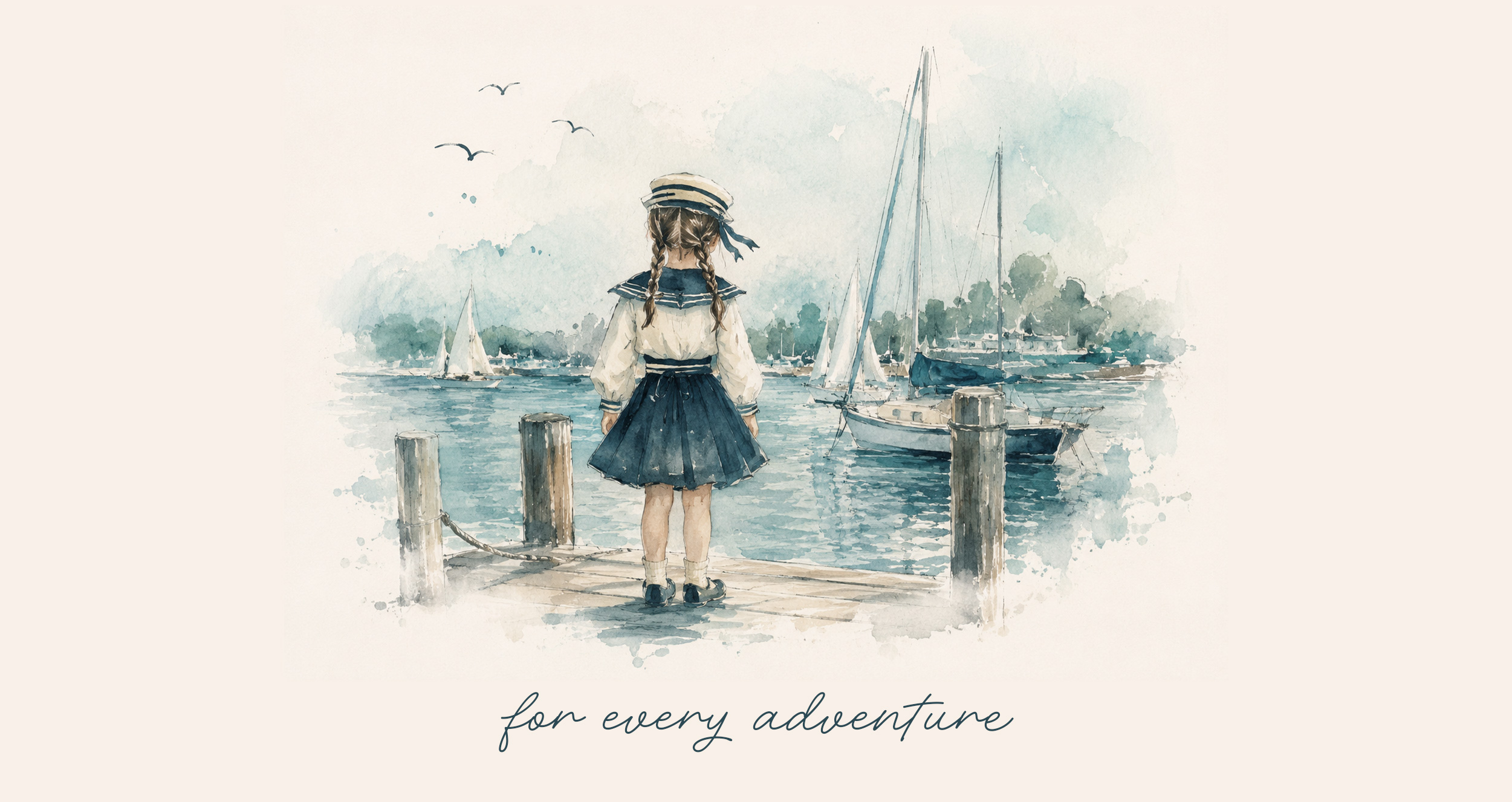 Boutique kids clothing brand geared towards adventure loving kids, yet with a vintage look.